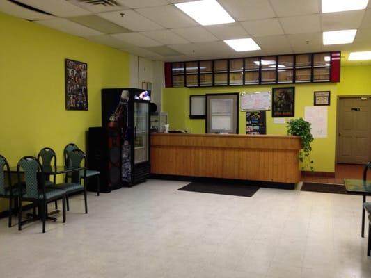 inside the restaurant,