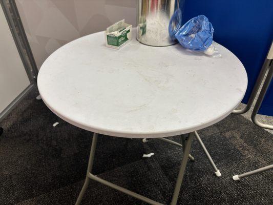 Dirty patient shot area