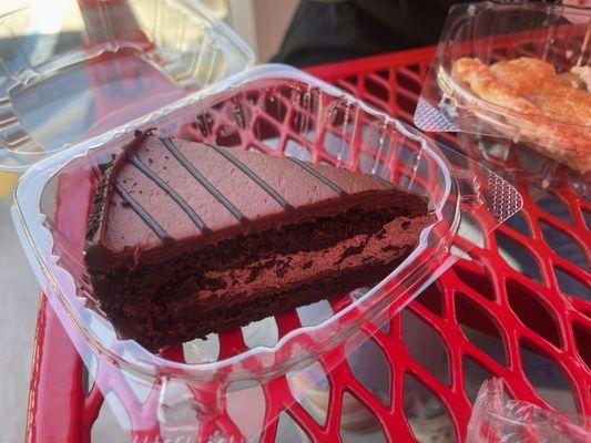 This chocolate mousse cake was Devine! Complements to the baker this was melt in my mouth!