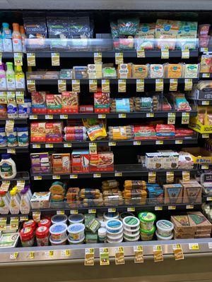 Vegan section in produce
