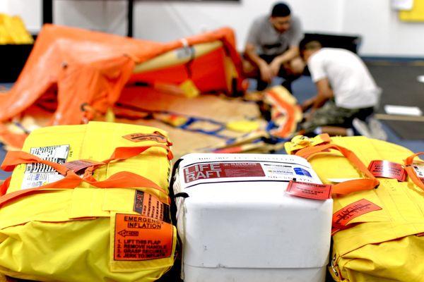 Winslow Life Rafts being serviced in our FAA 145 Repair Station MRO