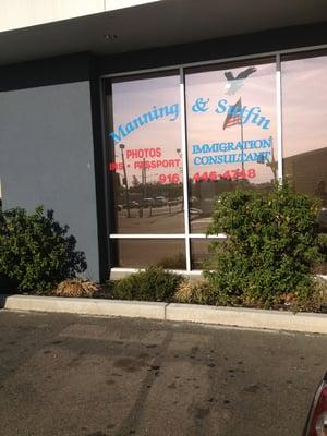 Side of their building. Visible from the intersection.