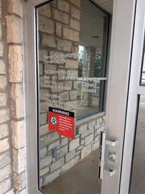 Hours as of 7.1.2025