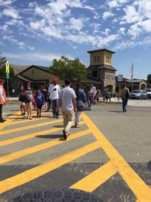 学校放学过马路