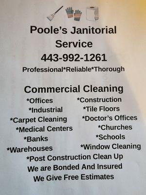 Poole's Janitorial Services