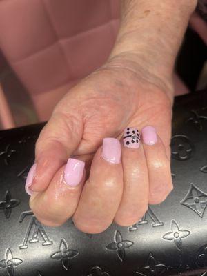 Acrylic set with domino design