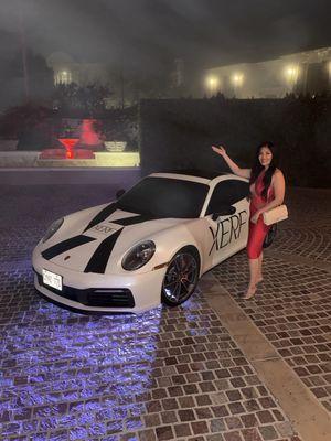 XERF Launch Event Beverly Hills - XERF-wrapped Porsche