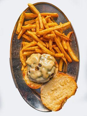 Mushrooms and Cheese Hamburger