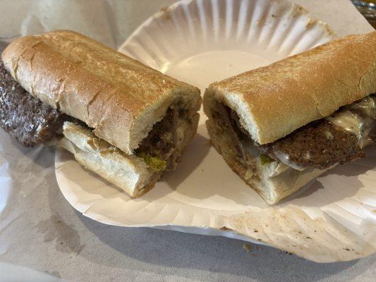 Cheeseburger sub -- Large