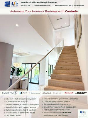 Automate Your Home or Business with Control4
Take control of your lighting, climate, audio, cameras, and more...