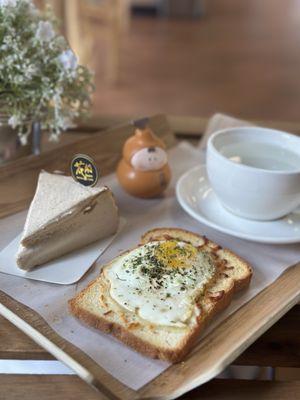 Earl Grey Basque Cake and Egg Toast