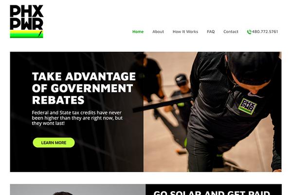 Phoenix Power website design.
