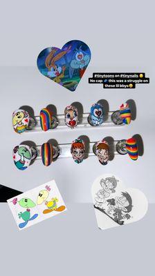 Hand-painted nail art. Custom press-on nails.