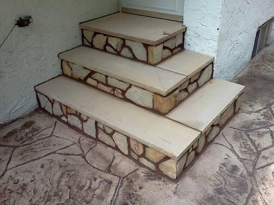 Custom stone steps. Phila concrete and masonry contractors. Www.oldecitycustomconcrete.com