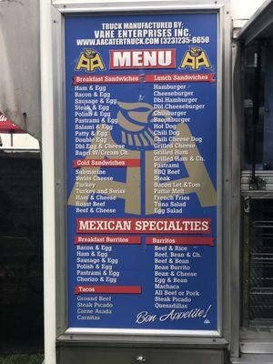 Their normal menu, which wasn't available for this event.