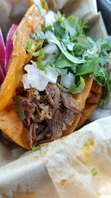 Queso birria taco, they forgot the queso