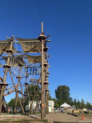 Ropes course and zip line.