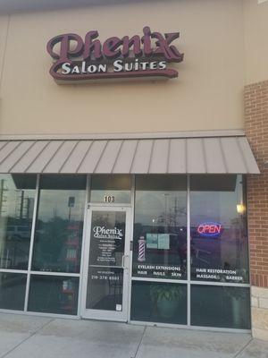 We are inside Phenix Salon Suites