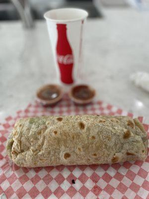 One giant delicious carnitas burrito!!!!