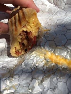 The vacationer breakfast wrap, with added bacon. Best $4 spent while at the beach! Delicious!