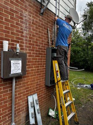Meter stack 2 being replaced.
