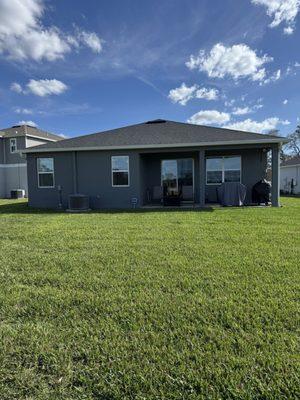 Backyard up to the house