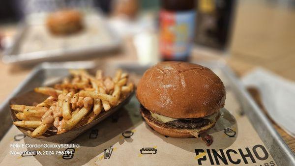 Pincho Burger and Fries