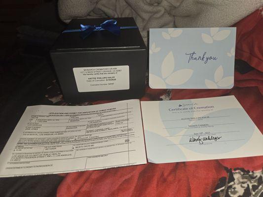 This organization was very helpful in what my mother wanted in her last request.