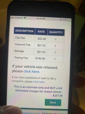 When I got there they had me pay $330 instead