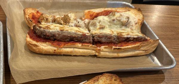 Meatball sausage sub