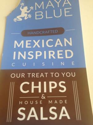 Free chips and salsa with order