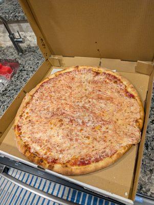 Spectacular pie, dont mind the cheese shift from sitting on the recliner passenger seat bottom on the way homw