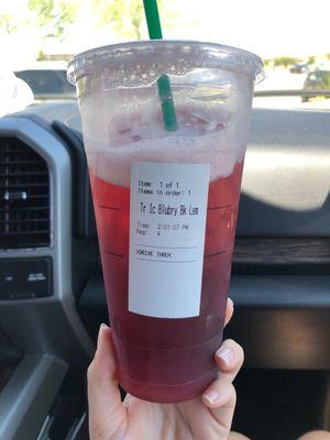 New Blieberry black tea with lemonade