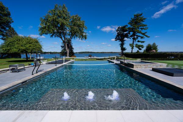 Negative Edge Pool Spa on the Lake