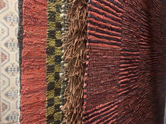 Various leather rugs handmade India