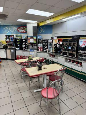 Fountain drink area...