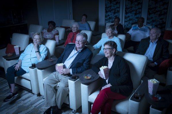 Movie night in our theater room!