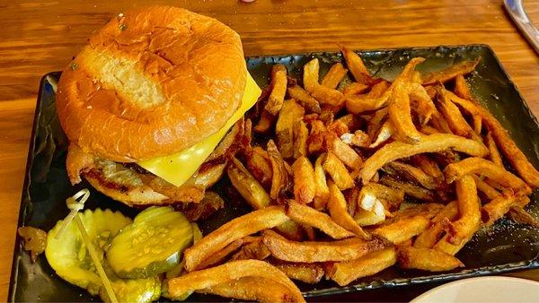 Tex Mex Burger and fries