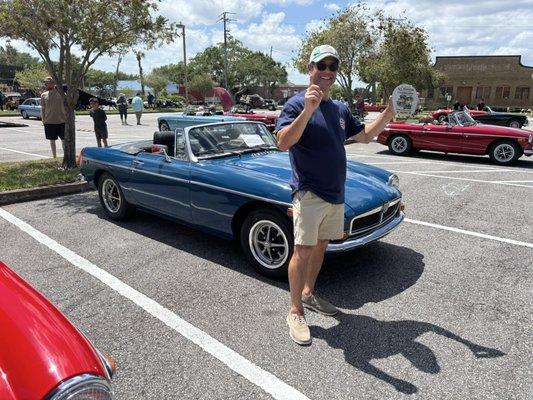 My '74 MGB won an award at the Central Florida British Car Club show in Sanford! Thanks Michael!