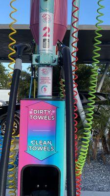 Free vacuum, window cleaning products, fragrance, rags.