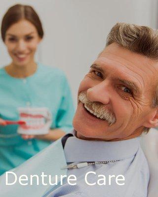 Man Receiving Natural Fit Denture Care