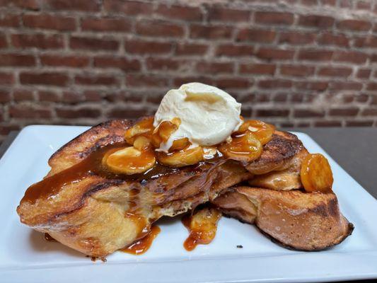 Caramel banana French toast
