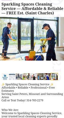 Sparkling Spaces Cleaning Service