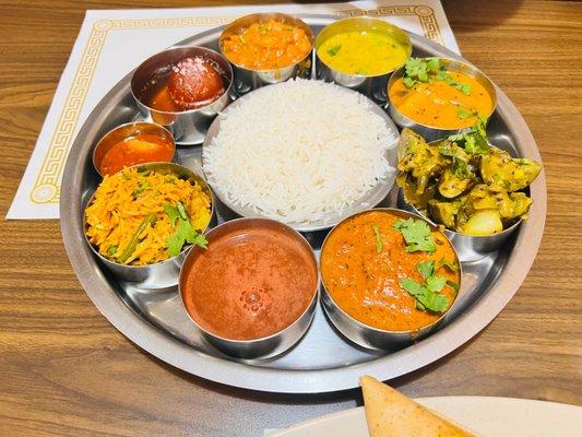 North Indian thali
