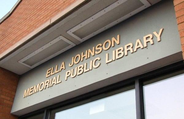 Ella Johnson Memorial Public Library Sign