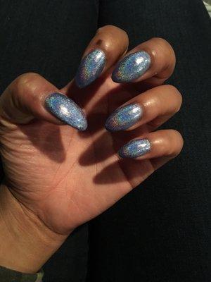 Hologram gel paint and wrap fill in by Christina
