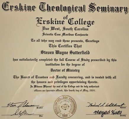 Doctor of Ministry (Marriage and Family Counseling emphasis)
