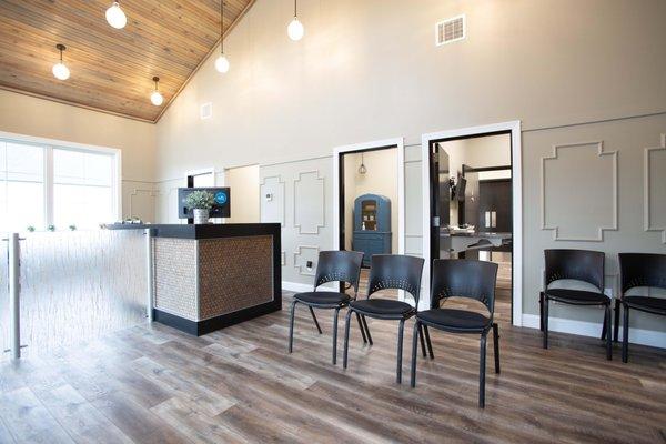 Our waiting area is light, clean, and comfortable for both our clients and their animal companions.