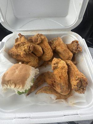 7pc Whole Wing Dry Seasoned