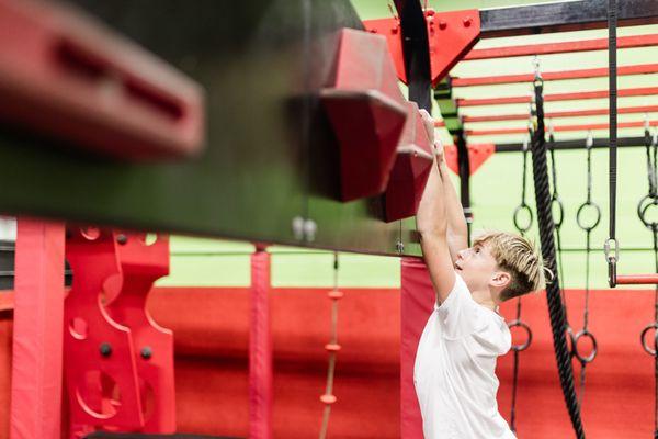 Ninja Warrior Course with 10 lanes of obstacles